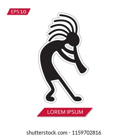 kokopelli vector icon symbol