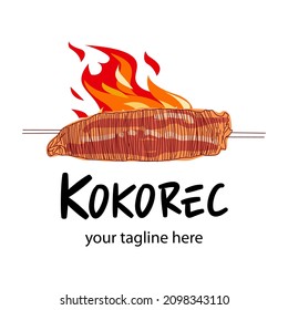 Kokorec vector logo design. Fast Food Restaurant Design elements for logo, label, emblem, sign. Vector.