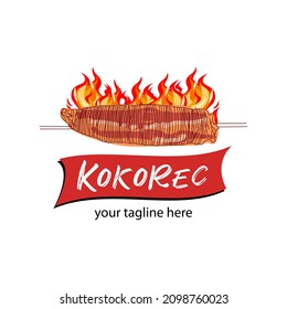 Kokorec vector logo design. Fast Food Restaurant Design elements for logo, label, emblem, sign. Vector.