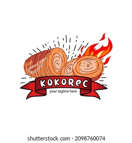 Kokorec vector logo design. Fast Food Restaurant Design elements for logo, label, emblem, sign. Vector.