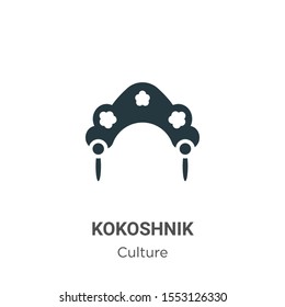 Kokoshnik vector icon on white background. Flat vector kokoshnik icon symbol sign from modern culture collection for mobile concept and web apps design.