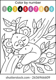  kola color by number  math worksheet