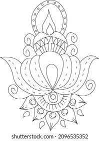 kolam designs with Rangoli format, Kolam designs with flower models