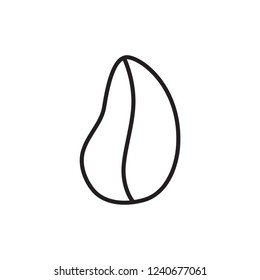 kolanut icon vector. bean icon
