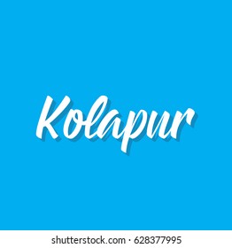 kolapur, text design. Vector calligraphy. Typography poster. Usable as background.