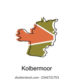 Kolbermoor City Map illustration. Simplified map of Germany Country vector design template