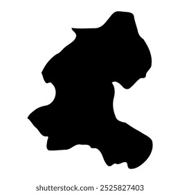 Mapa do distrito de Kole, divisão administrativa de Uganda. Ilustração vetorial.