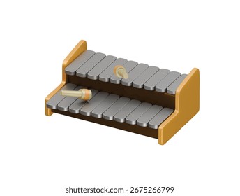 Icono de Kolintang 3d ilustración render