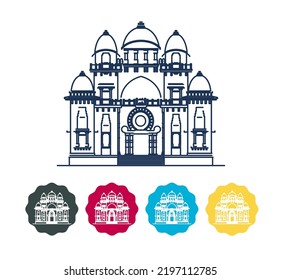 Kolkata City - Belur Math -  Icon Illustration as EPS 10 File 