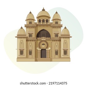 Kolkata City - Belur Math -  Icon Illustration as EPS 10 File 