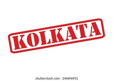 KOLKATA Red Rubber Stamp vector over a white background.