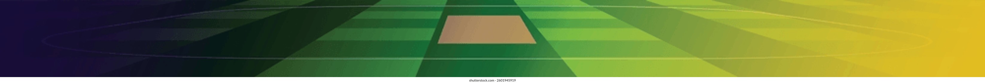 Kolkata Team Color Social Media Poster, Cricket Ground Web Banner, Vector Illustration