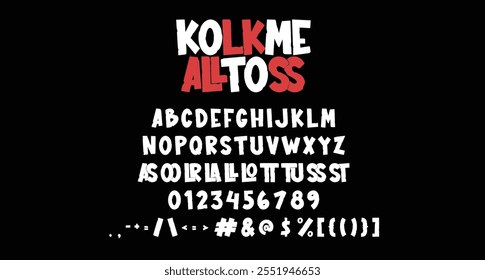 Kolkme Alltoss is a display modern font. With bold tall and hard stroke, fun character with a bit of ligatures. To give you an extra creative work.
