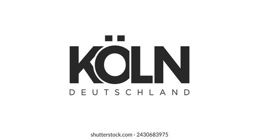 Koln Deutschland, modern and creative vector illustration design featuring the city of Germany for travel banners, posters, web, and postcards.