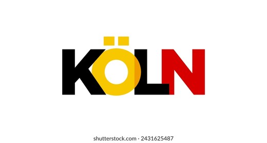 Koln Deutschland, modern and creative vector illustration design featuring the city of Germany for travel banners, posters, web, and postcards.