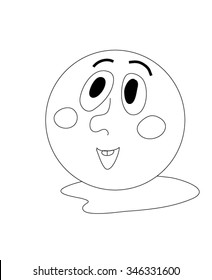 Kolobok russian fairytale character outline