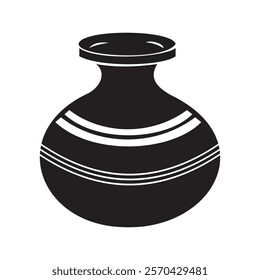 Kolosh vector image, clay pot illustration image. 