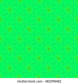 Kolovrat, or solstice - a Slavic symbol of the sun. Seamless pattern.