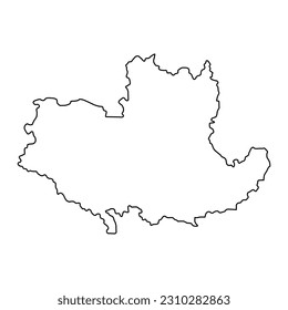Kolubara district map, administrative district of Serbia. Vector illustration.