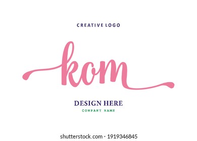 KOM lettering logo is simple, easy to understand and authoritative