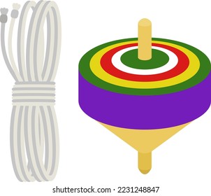 Koma and string. This is toys of New Year holidays.