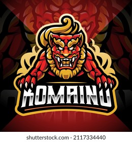 Komainu esport mascot logo design