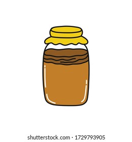 kombucha doodle icon, vector illustration