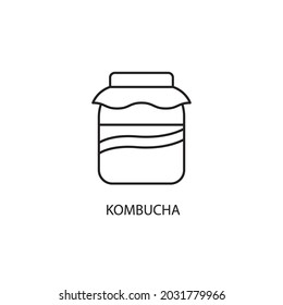 Kombucha simple thin line icon vector illustration