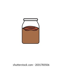 Icono de línea delgada simple de Kombucha ilustración vectorial
