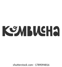 Kombucha Vector Hand Drawn Lettering