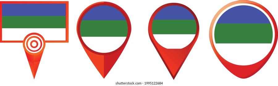 Komi flag icon . web icon set . icons collection. Simple vector illustration.
