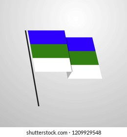 Komi Flag waving