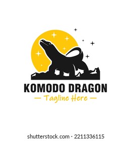 komodo animal illustration logo design