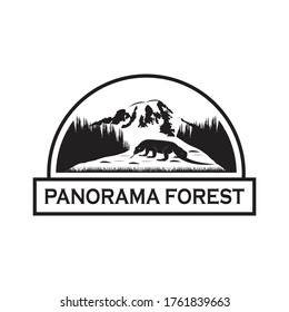KOMODO ANIMAL VECTOR LOGO IN THE FOREST