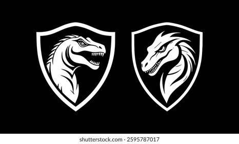 Komodo Dragon angry in shield
