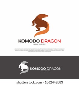 komodo dragon animal logo icon symbol design