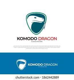 komodo dragon animal logo icon symbol design