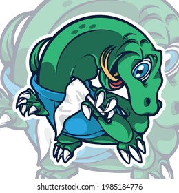 komodo dragon character  for poster  ,sticker , and tshirt design