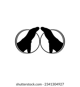 The Komodo Dragon in the Circle Shape for Logo Type, Art Illustration, Pictogram, Website, or Graphic Design Element. Vector Illustration