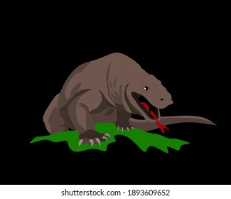 Komodo dragon designs, rare and endemic animals from the Nusa Tenggara archipelago in Indonesia.