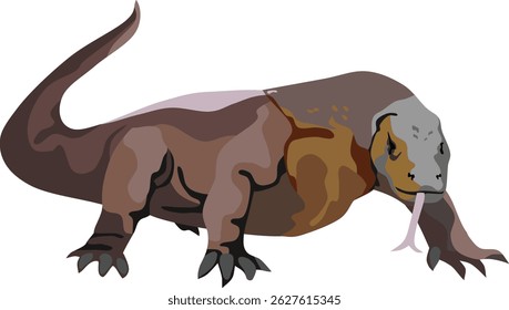 Dragão de Komodo gigante réptil animal indonésio