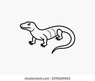 komodo dragon Illustration Vector Art Design