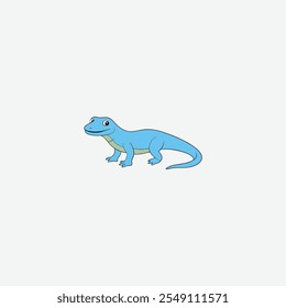 Komodo dragon isolated on white background