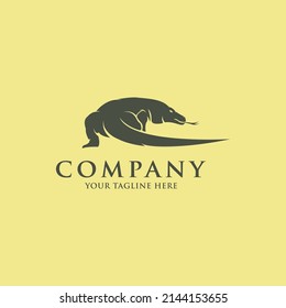 komodo and dragon logo vector image