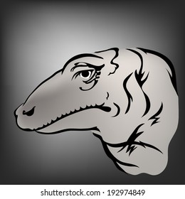 Komodo dragon tattoo.vector