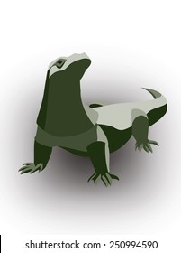 Komodo Dragon, Varanus komodoensis.