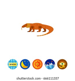 Komodo dragon vector icon