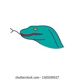 Komodo dragons icon. Cartoon komodo dragons vector icon for web design isolated on white background