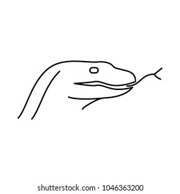 Komodo dragons icon. Outline komodo dragons vector icon for web design isolated on white background