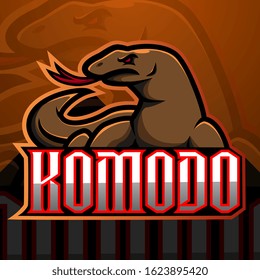 Komodo esport mascot logo design